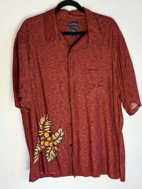 Axcess Men's Large Rayon Hawaiian Button Up Shirt